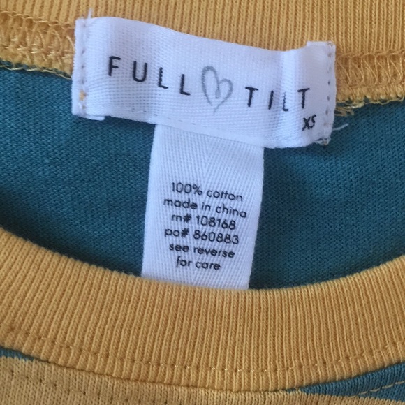 NEW Full Tilt Rugby Stripes Crop Top - Picture 4 of 4